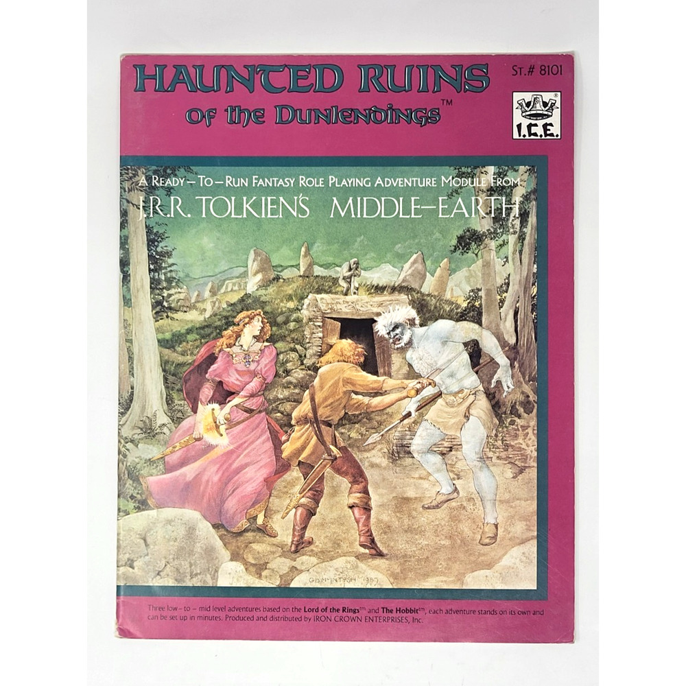MERP Haunted Ruins of the Dunlendings LOTR Middle Earth RPG Module ICE #8101 VG